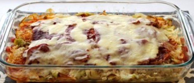 Капустная запеканка с сыром