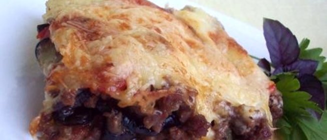 Запеканка из баклажанов с фаршем