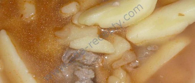 Картофельный соус с мясом