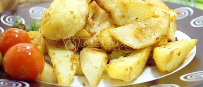 Картофель дольками в духовке