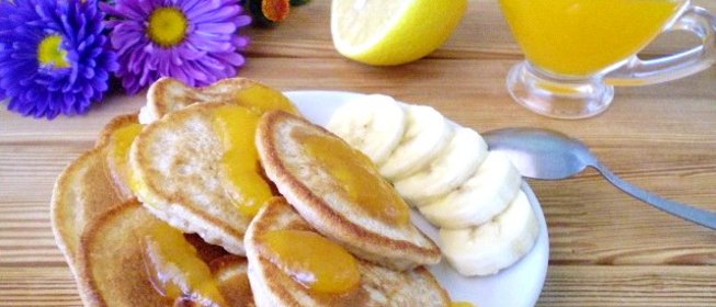 Гречневые оладьи с бананом