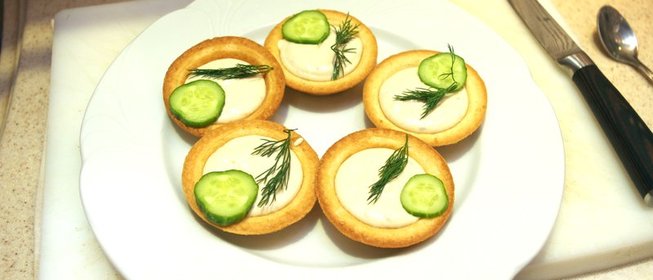 Тарталетки с творожным сыром