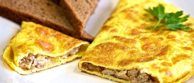 Омлет с грибами