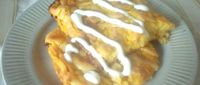 Запеканка из тыквы и яблока