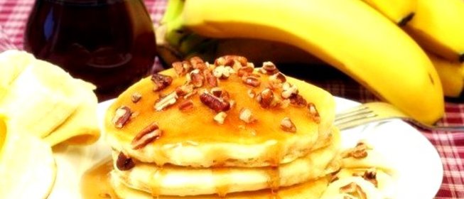 Банановые оладьи на кефире