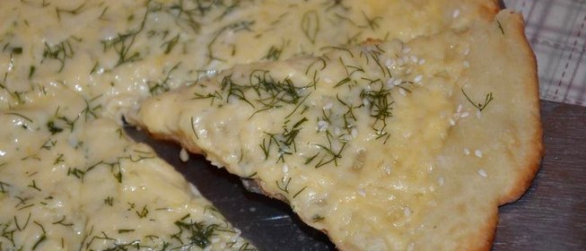 Творожно-сырная пицца-лепешка