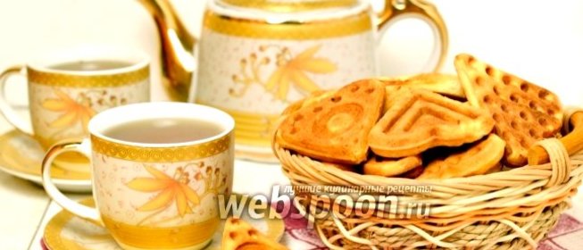 Печенье в «вафельнице» на плите