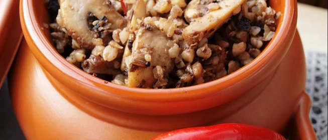 Гречневая каша с грибами и восточным акцентом