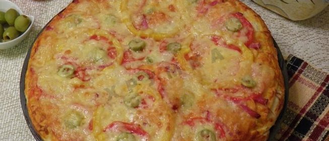 Американская пицца на толстом тесте