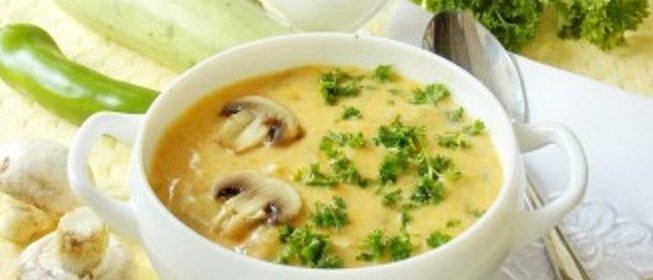 Куриный суп-пюре с грибами