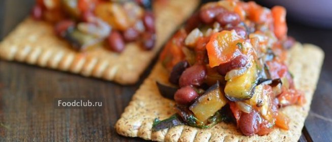 Баклажаны с фасолью