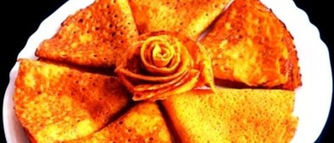 Тонкие блинчики с сырой тыквой