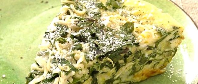 Омлет с чесноком и зеленью