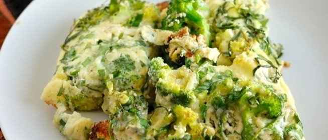 Омлет с брокколи в духовке