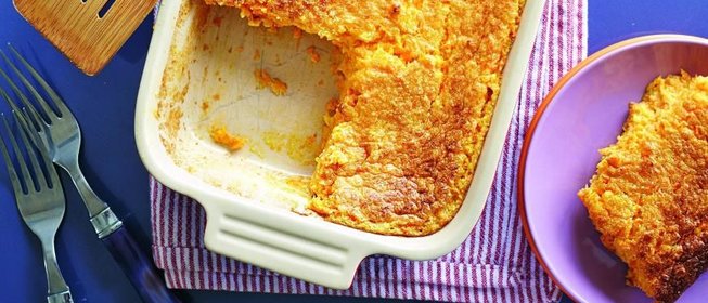 Морковная запеканка с курагой