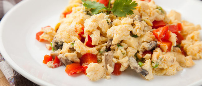 Омлет с овощами на пару