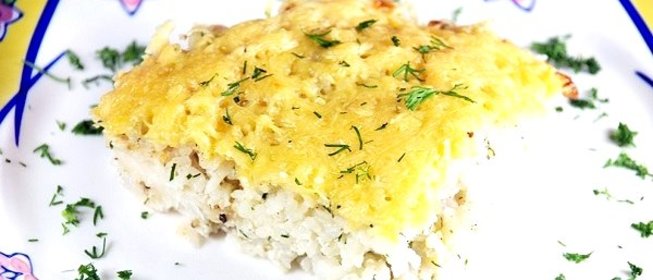 Запеканка из филе рыбы