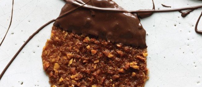 Овсяное печенье с миндалем и темным шоколадом