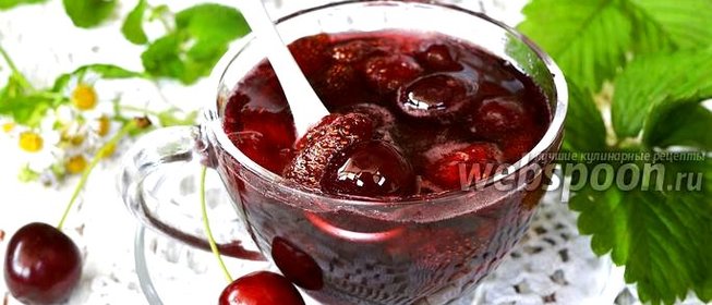 Варенье из клубники и черешни