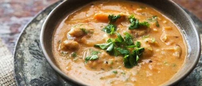 Африканское куриное рагу с арахисом