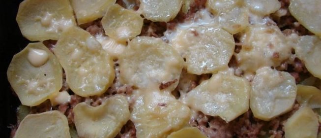 Картофельная запеканка с говяжьим фаршем