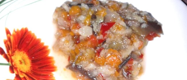 Детское овощное рагу с рыбой