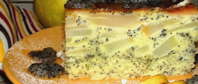 Макова - грушевая шарлотка с ванильно–грушевым вареньем