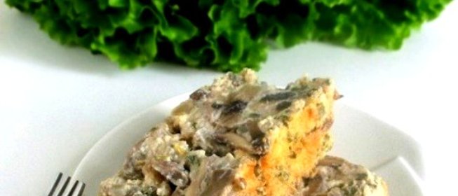 Грибная запеканка в духовке