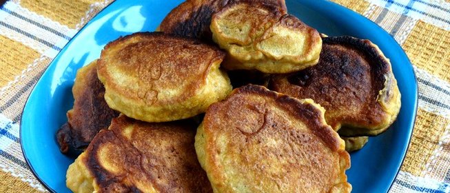 Оладьи на тыквенном тесте