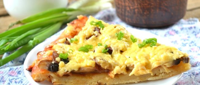 Пицца на кефире в духовке