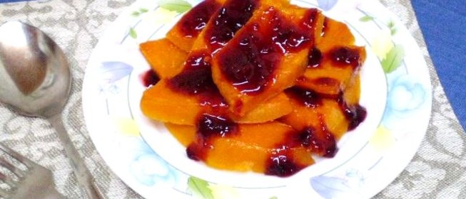Тыква запеченная с вареньем