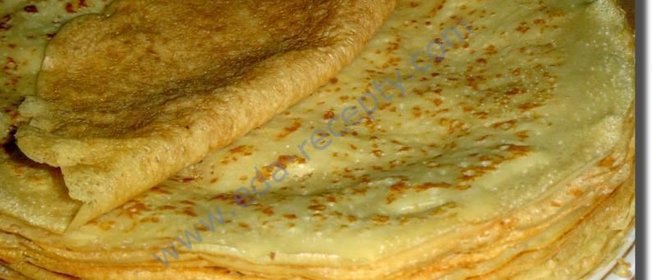 Ажурные тонкие блины на молоке и кефире