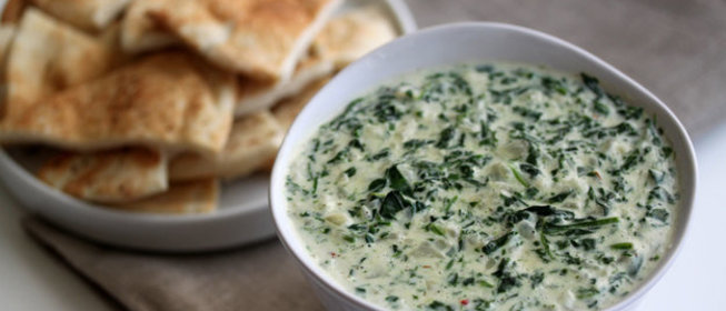 Соус из шпината и сыра