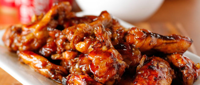 Куриные крылышки в лимонной глазури