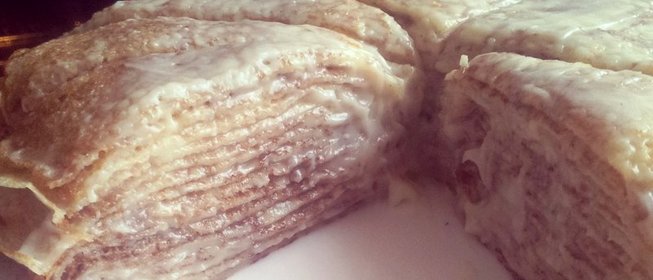 Блинный торт с заварным кремом