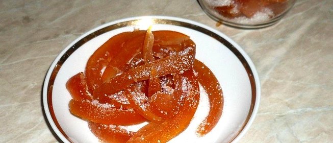 Цукаты из корок грейпфрута