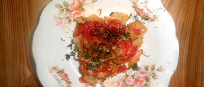 Запеканка из цветной капусты с сыром и помидорами