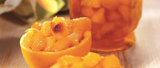 Персиковое варенье с апельсинами