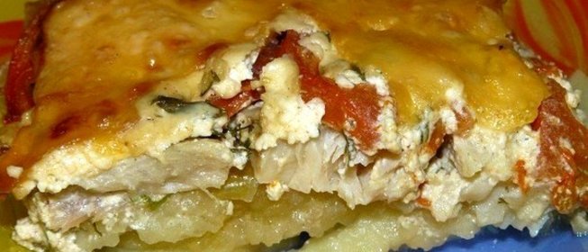 Обалденная картофельная запеканка с рыбкой