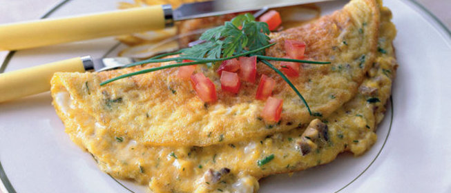 Омлет с грибами