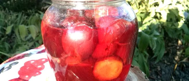 Слива в собственном соку на зиму