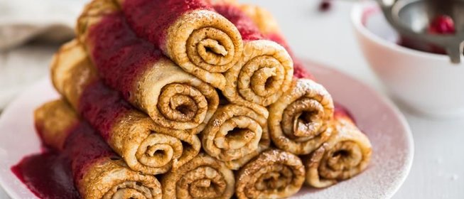 Пышные блины с дырочками