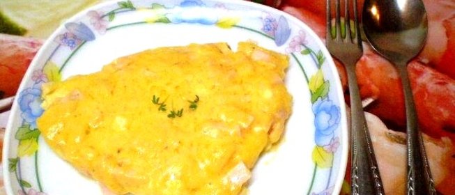 Сытный омлет под сыром