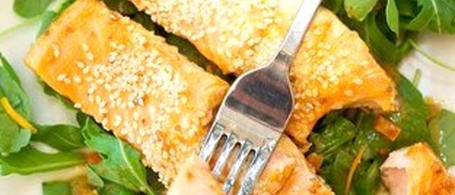 Лосось в апельсиновом джеме