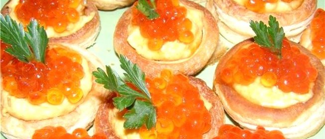 Волованы с деликатесами