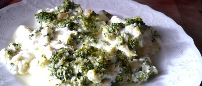 Брокколи в омлете на пару