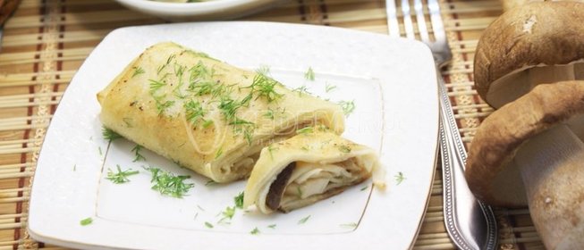 Блинчики с грибами
