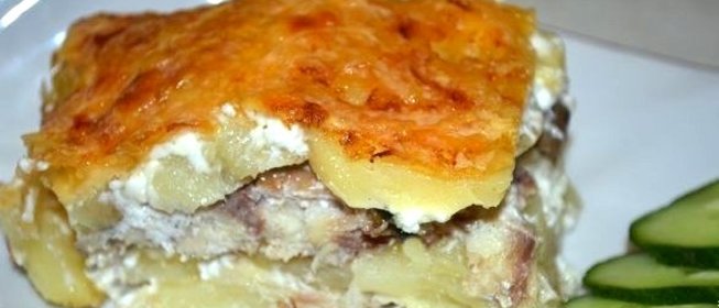 Запеканка из скумбрии