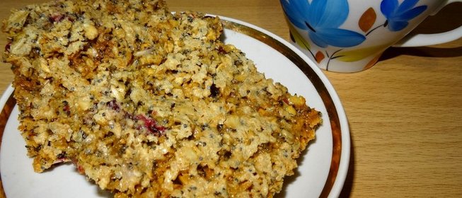 Овсяное печенье с маком и клюквой