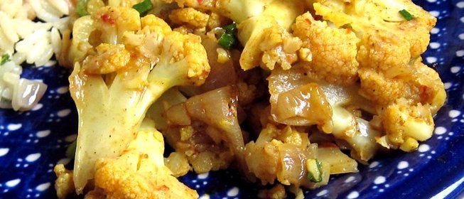 Цветная капуста тушеная